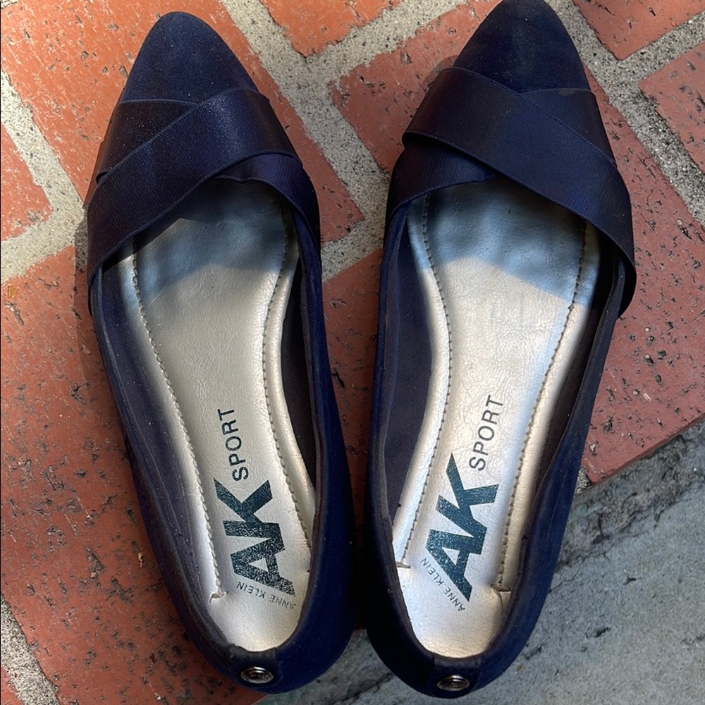 Anne Klein Sport Blue Suede Flats